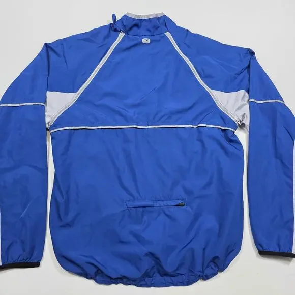 SUGOI Jacket Mens XL Convertible Sleeves Vest Cycling Blue White Reflective 3m - Picture 3 of 16